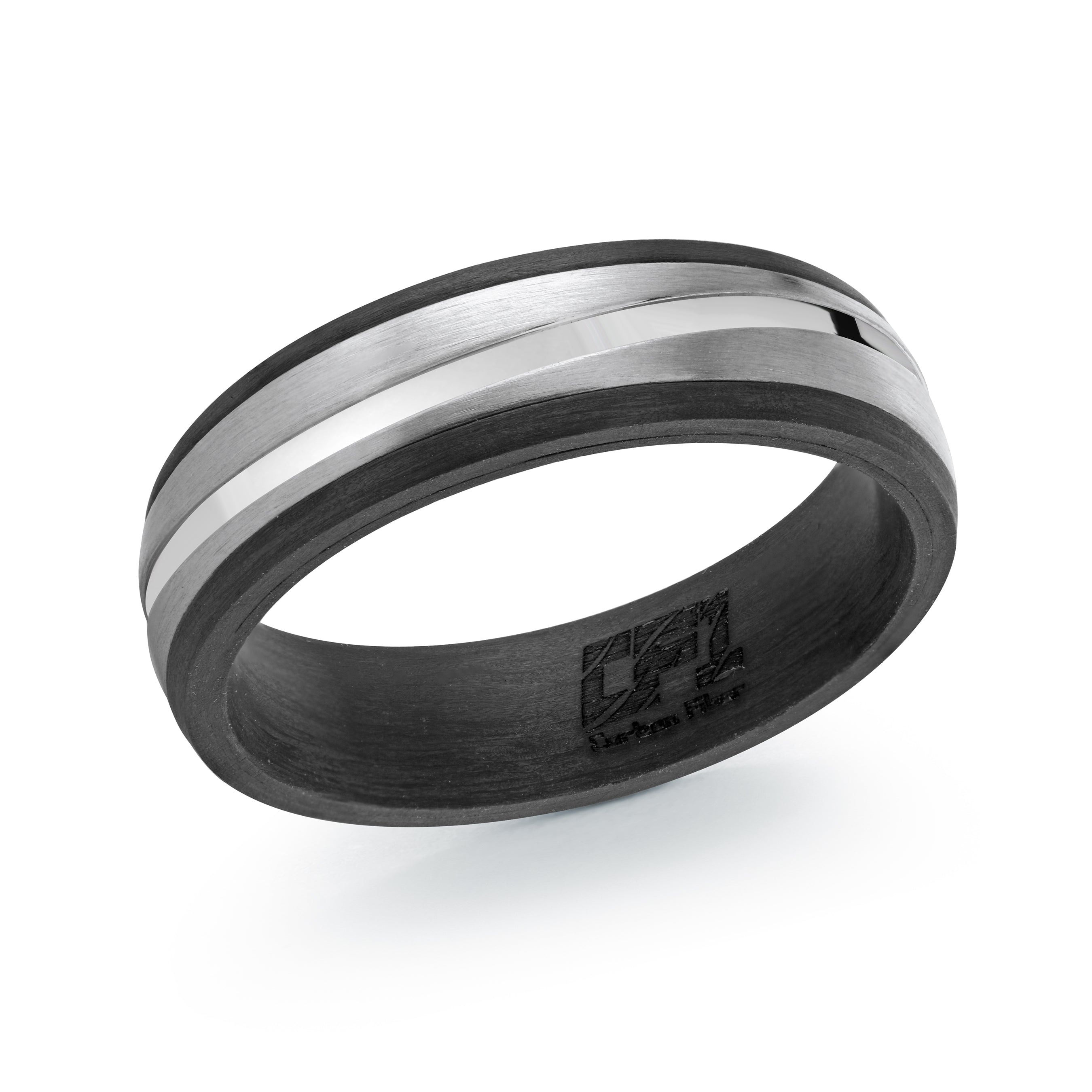 Dual Carbon Swirl Ring 6mm