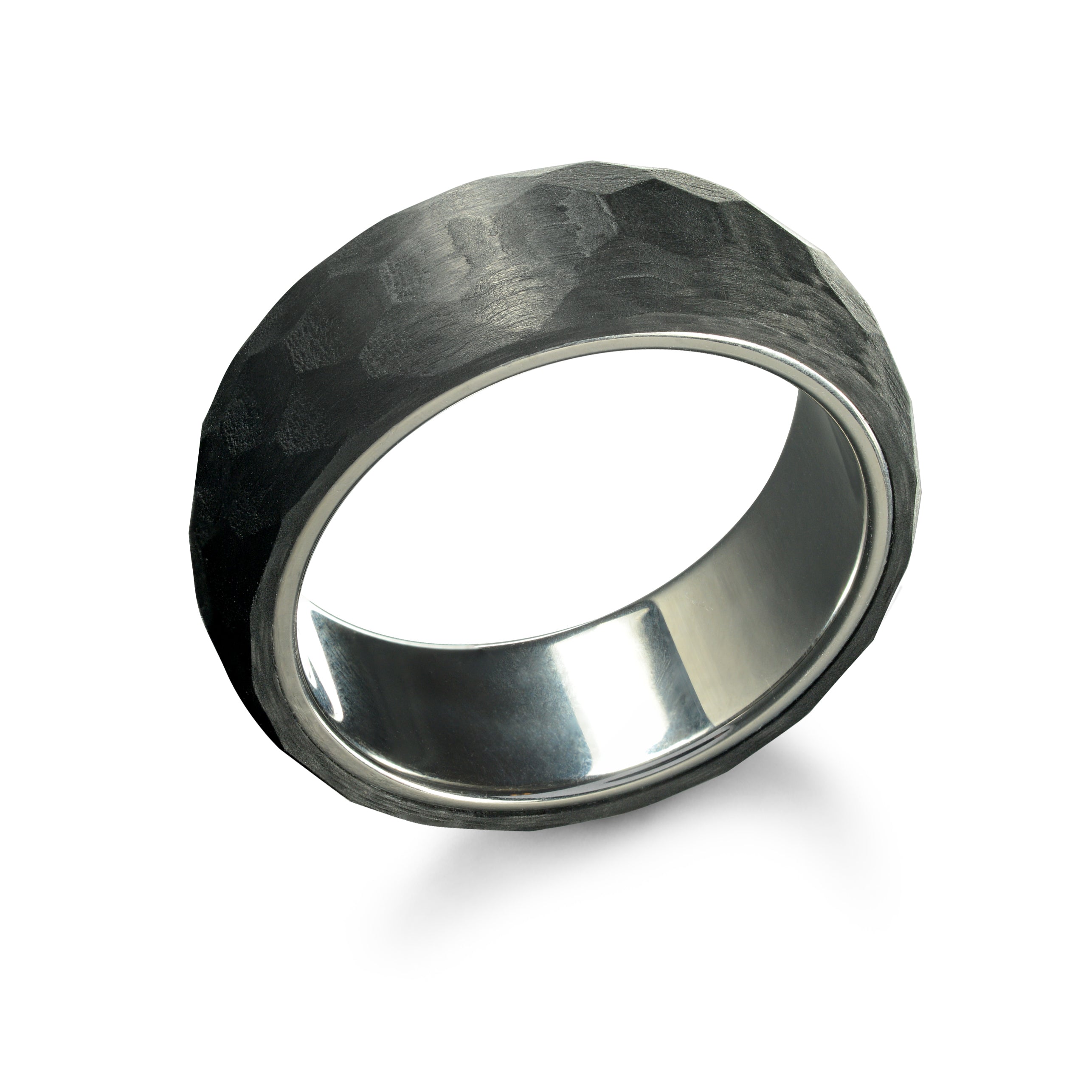 Textured Carbon Fibre Ring 8mm
