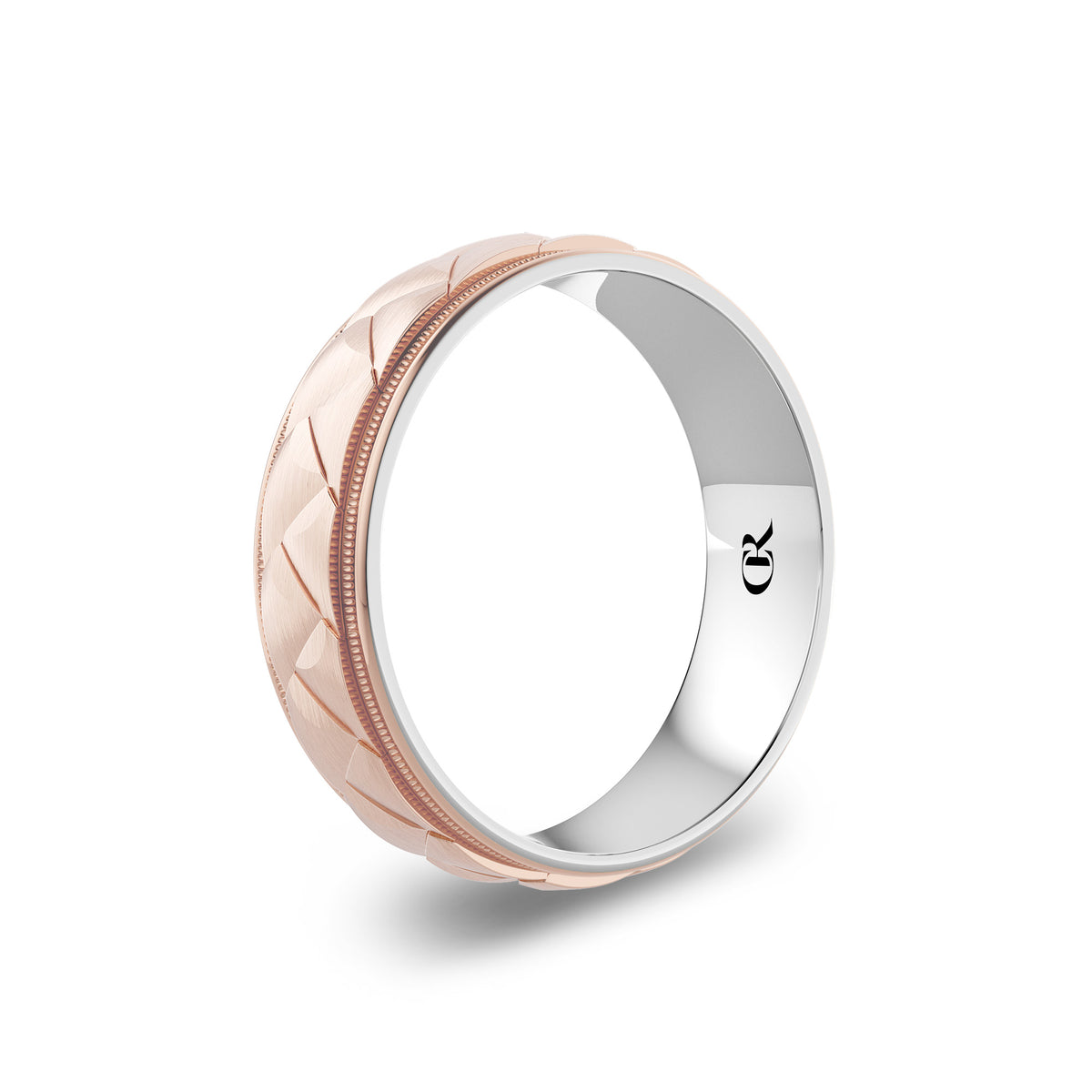 CR Collection Wedding Band CRSI-100 6.5mm Sandpaper in 10K Rose Gold