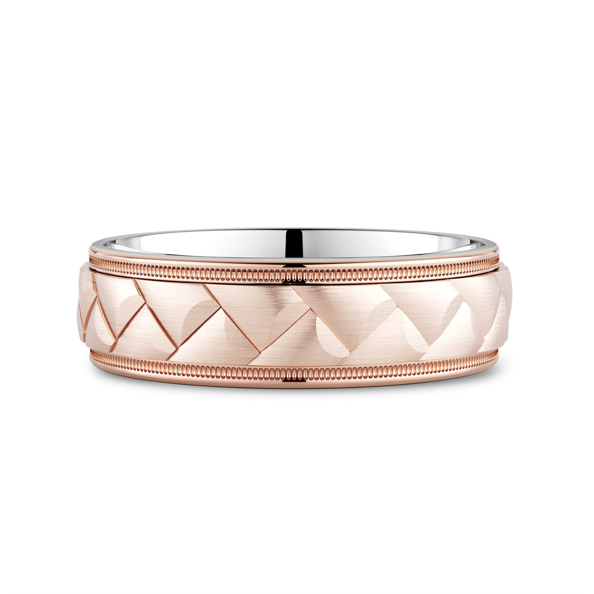 CR Collection Wedding Band CRSI-100 6.5mm Sandpaper in 14K Rose Gold