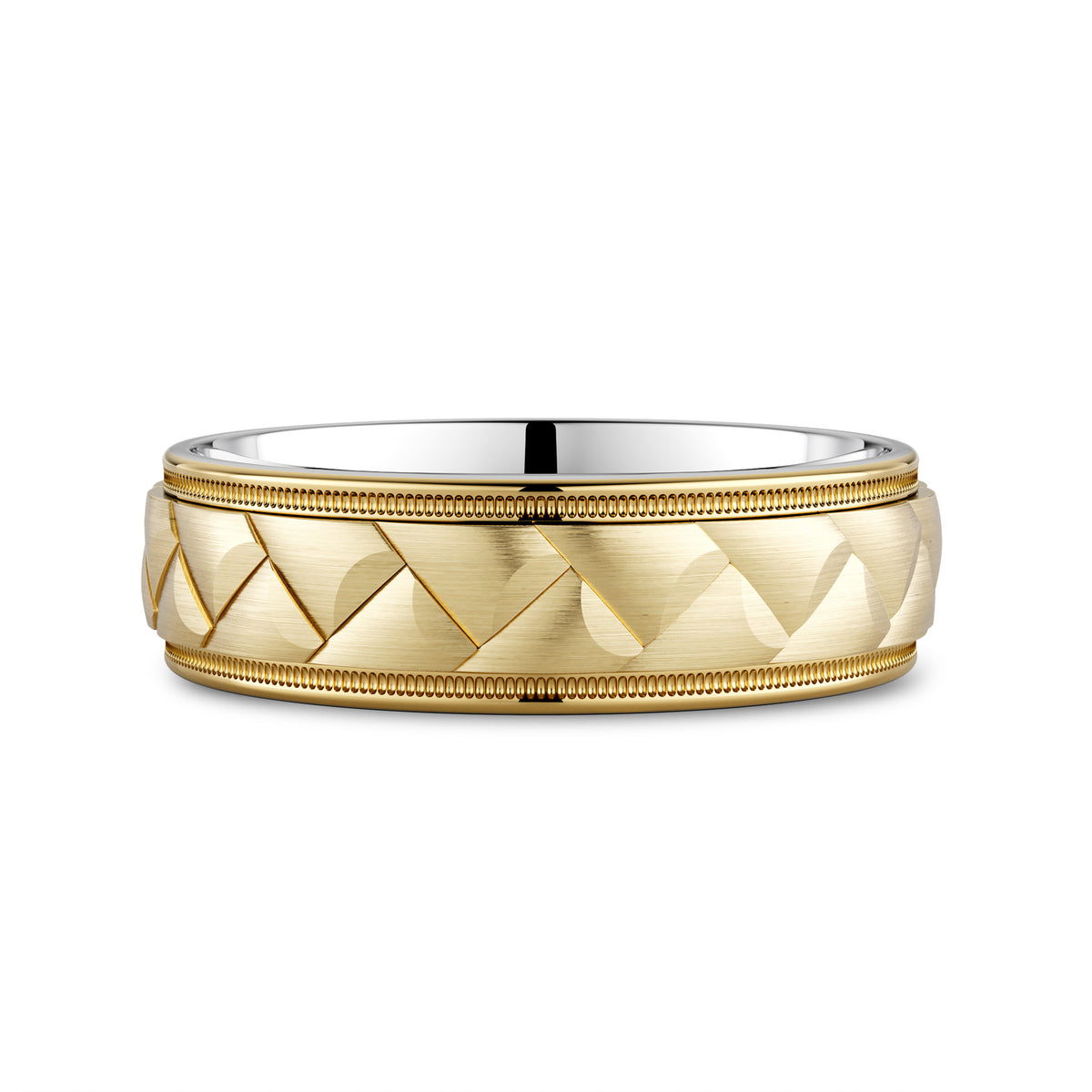 CR Collection Wedding Band CRSI-100 6.5mm Sandpaper in 14K Yellow Gold