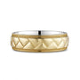 CR Collection Wedding Band CRSI-100 6.5mm Sandpaper in 18K Yellow Gold