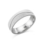 CR Collection Wedding Band CRSI-101 6mm Diamond Brush in 14K White Gold