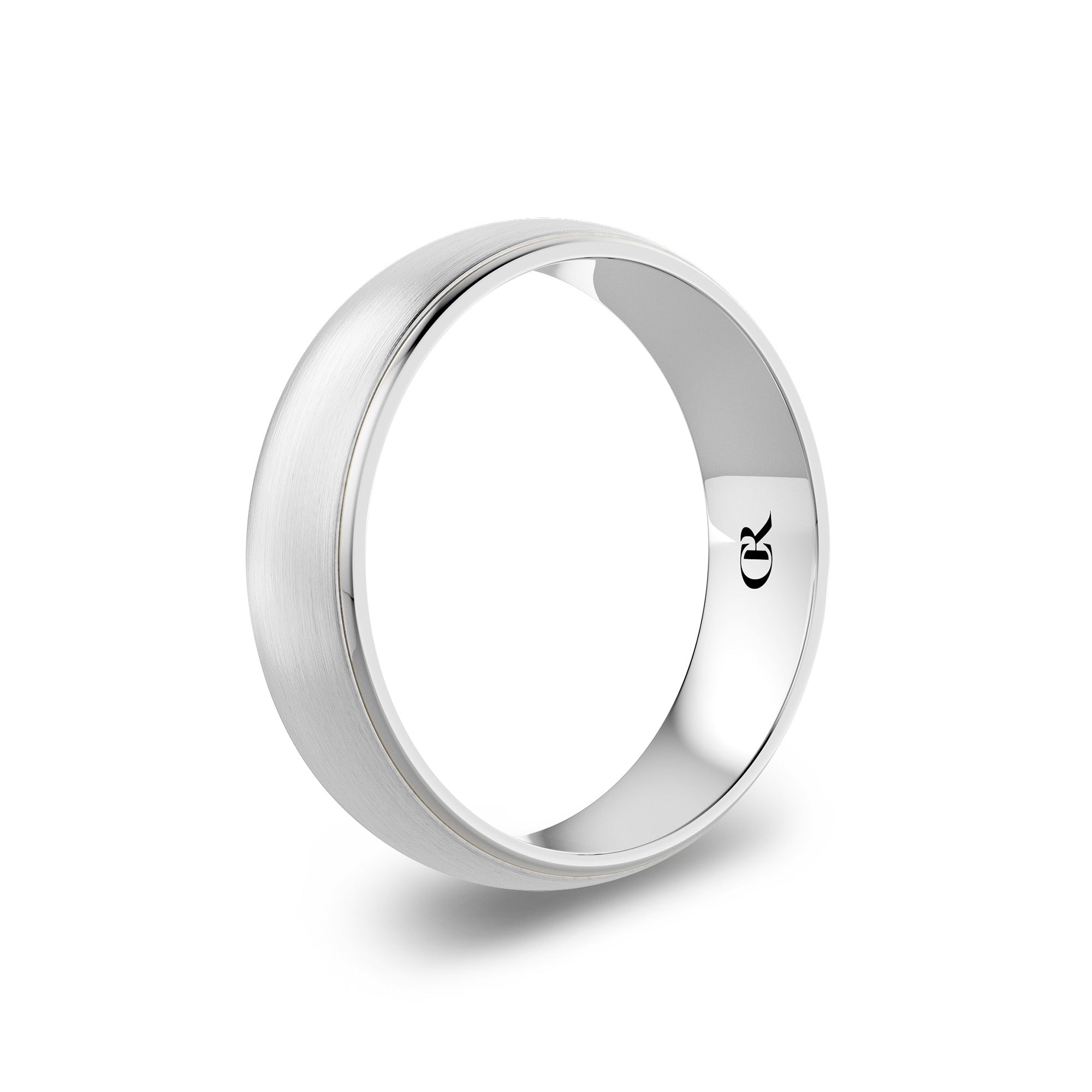 CR Collection Wedding Band CRSI-102 6mm Sandpaper in 14K White Gold