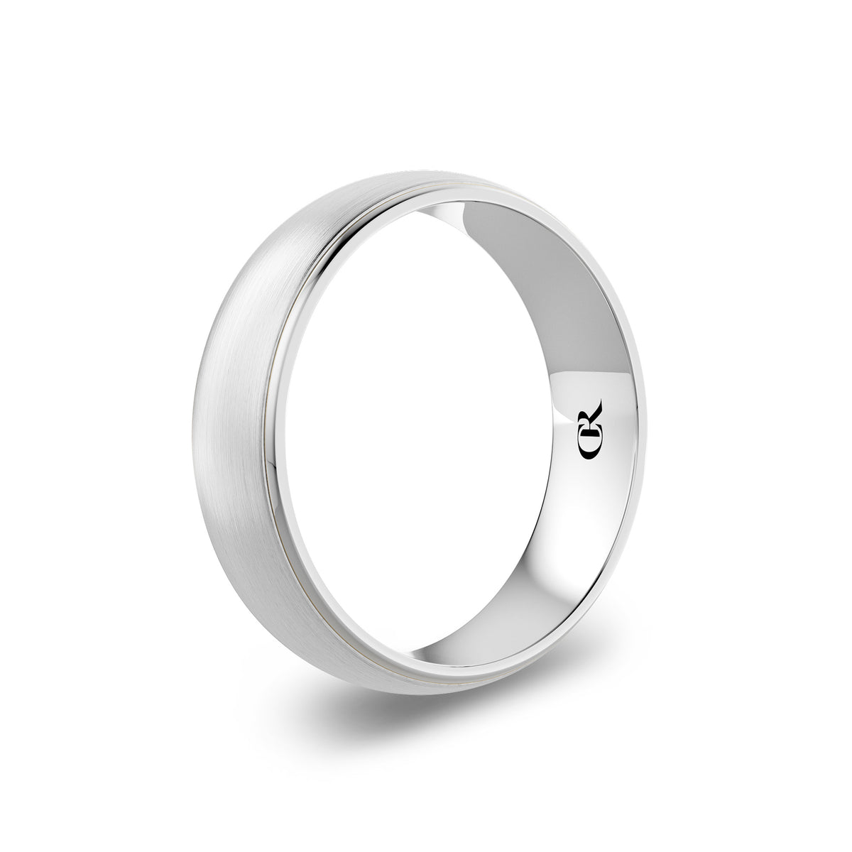 CR Collection Wedding Band CRSI-102 6mm Sandpaper in 14K White Gold