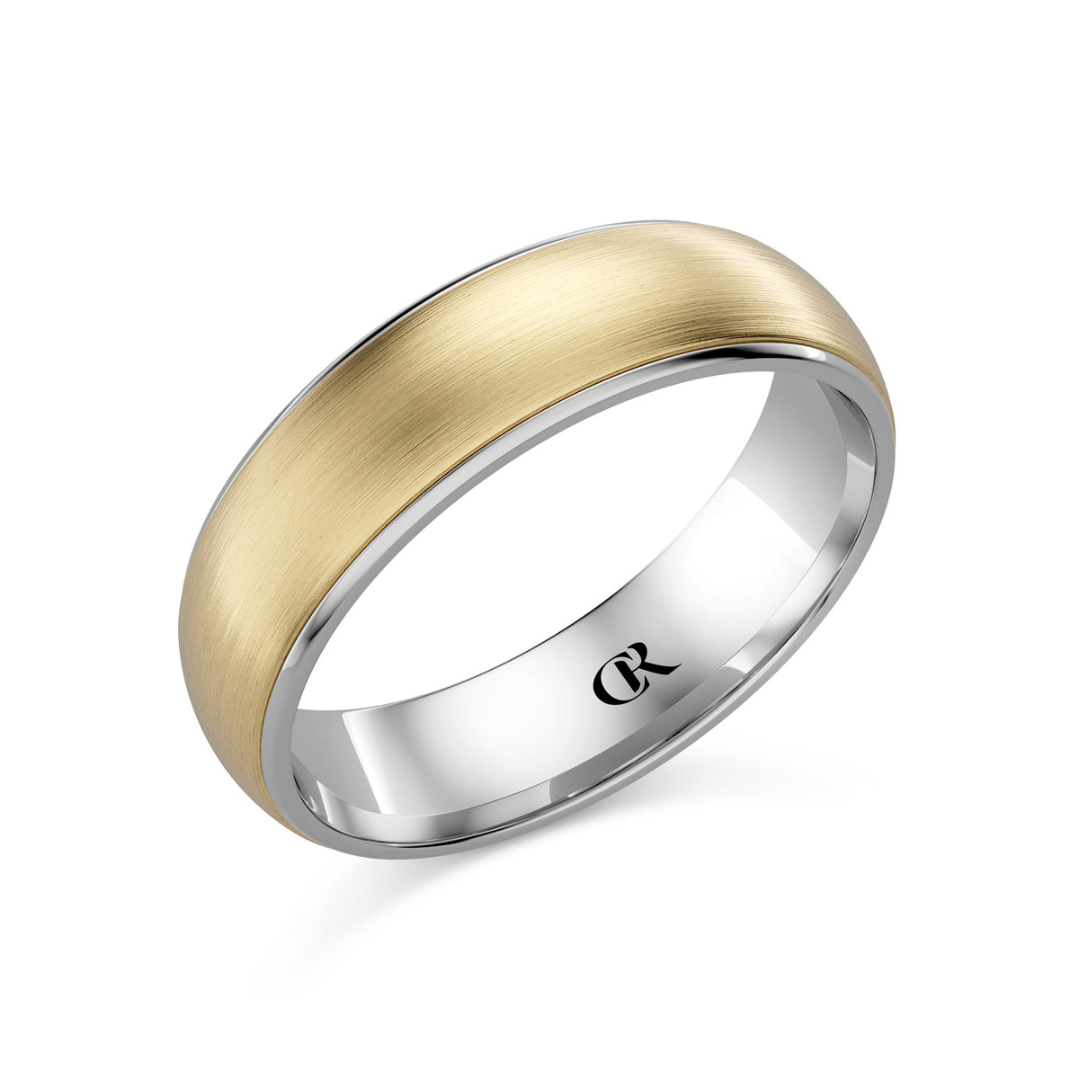 CR Collection Wedding Band CRSI-102 6mm Sandpaper in 18K Yellow Gold