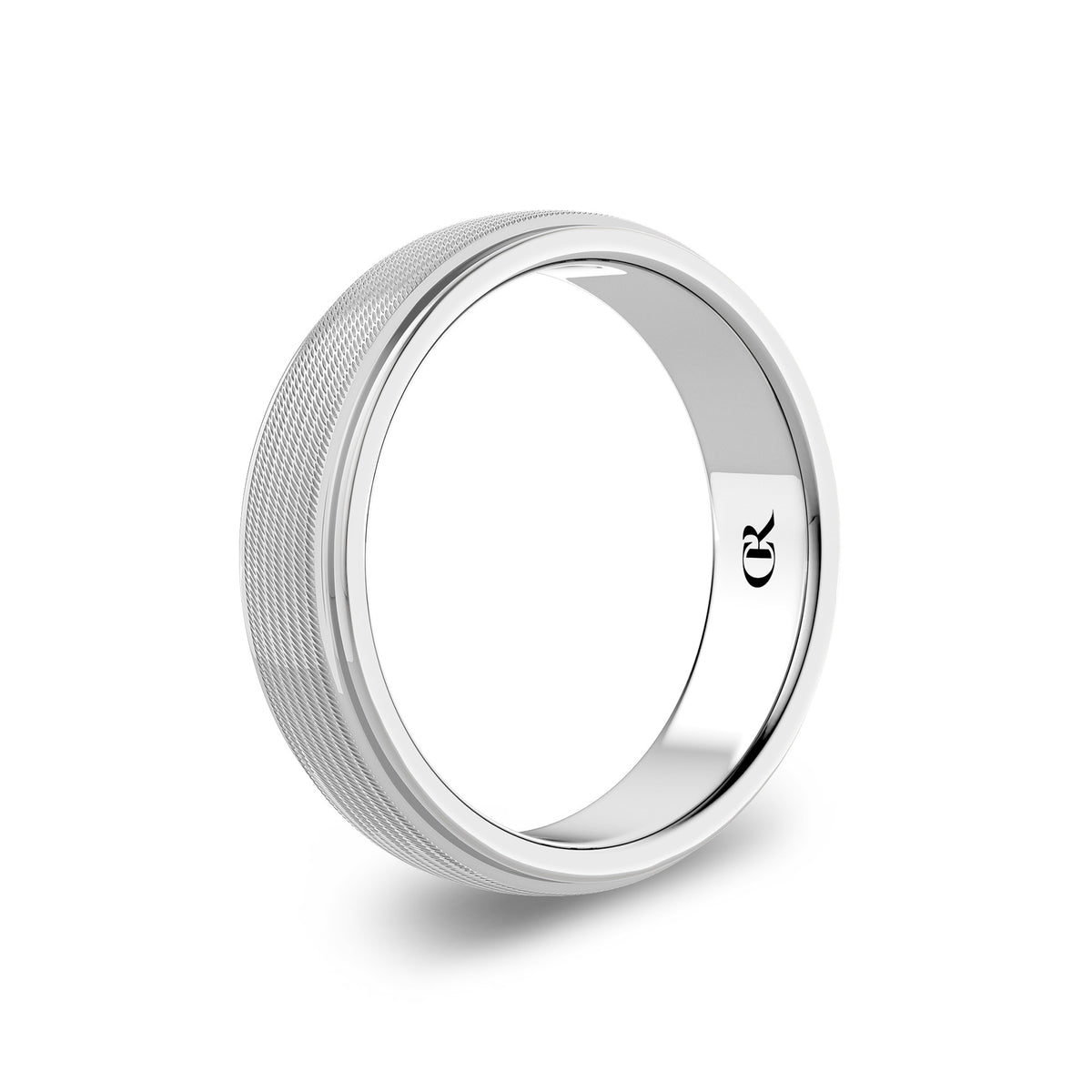 CR Collection Wedding Band CRSI-103 6mm High Polish in 10K White Gold