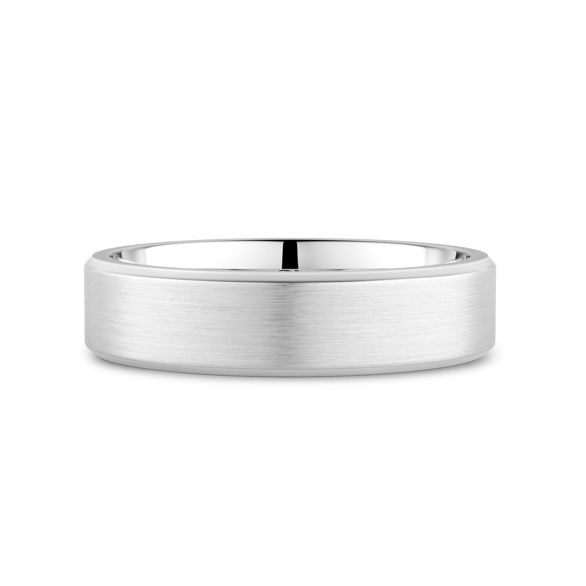 CR Collection Wedding Band CRSI-104 6mm Sandpaper in Platinum