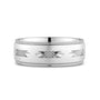 CR Collection Wedding Band CRSI-105 7.5mm Sandpaper in 18K White Gold