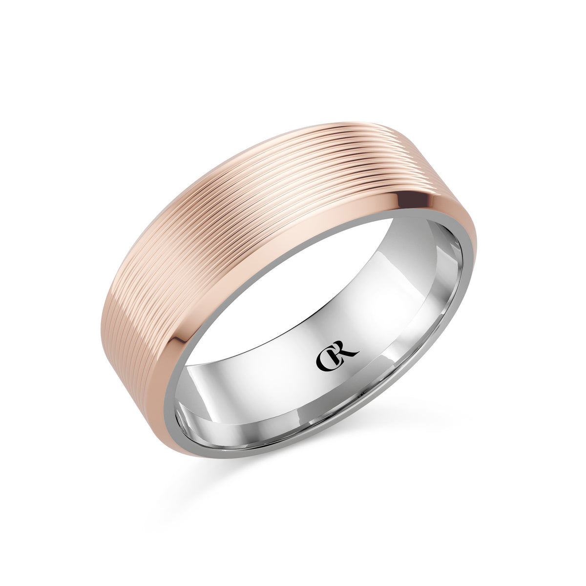 CR Collection Wedding Band CRSI-106 7.5mm High Polish in 10K Rose Gold