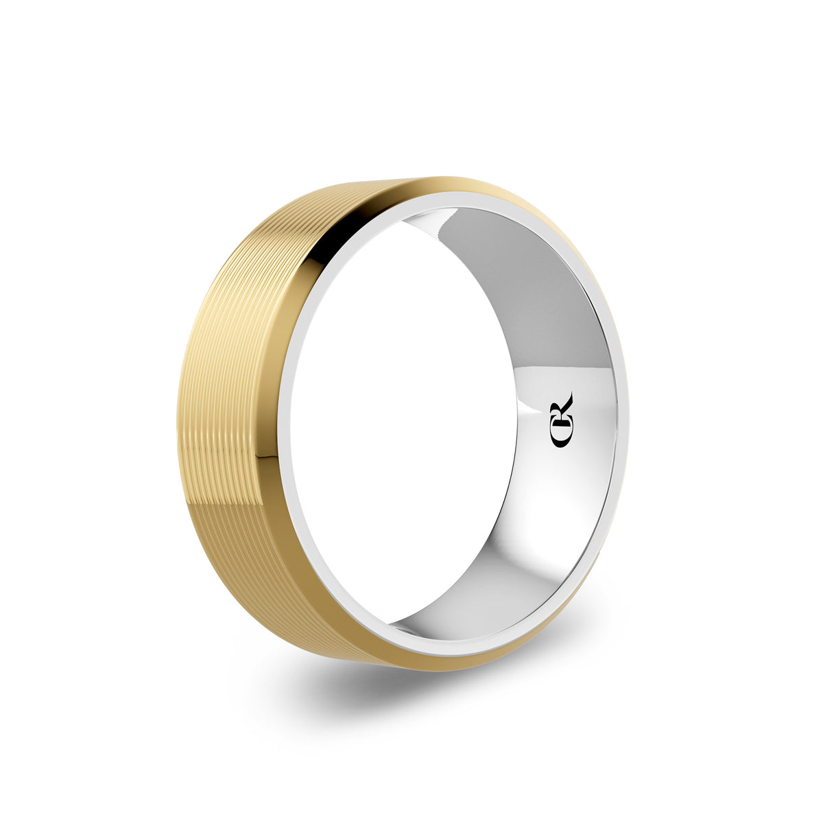 CR Collection Wedding Band CRSI-106 7.5mm High Polish in 14K Yellow Gold