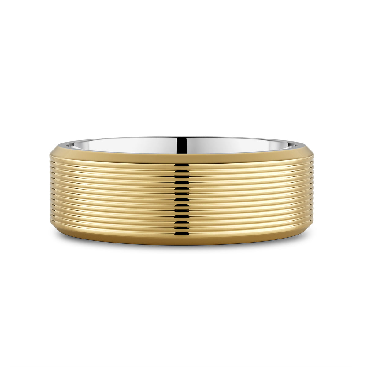 CR Collection Wedding Band CRSI-106 7.5mm High Polish in 18K Yellow Gold