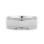 CR Collection Wedding Band CRSI-108 8mm Diamond Brush in 10K White Gold