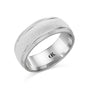 CR Collection Wedding Band CRSI-108 8mm Diamond Brush in 18K White Gold