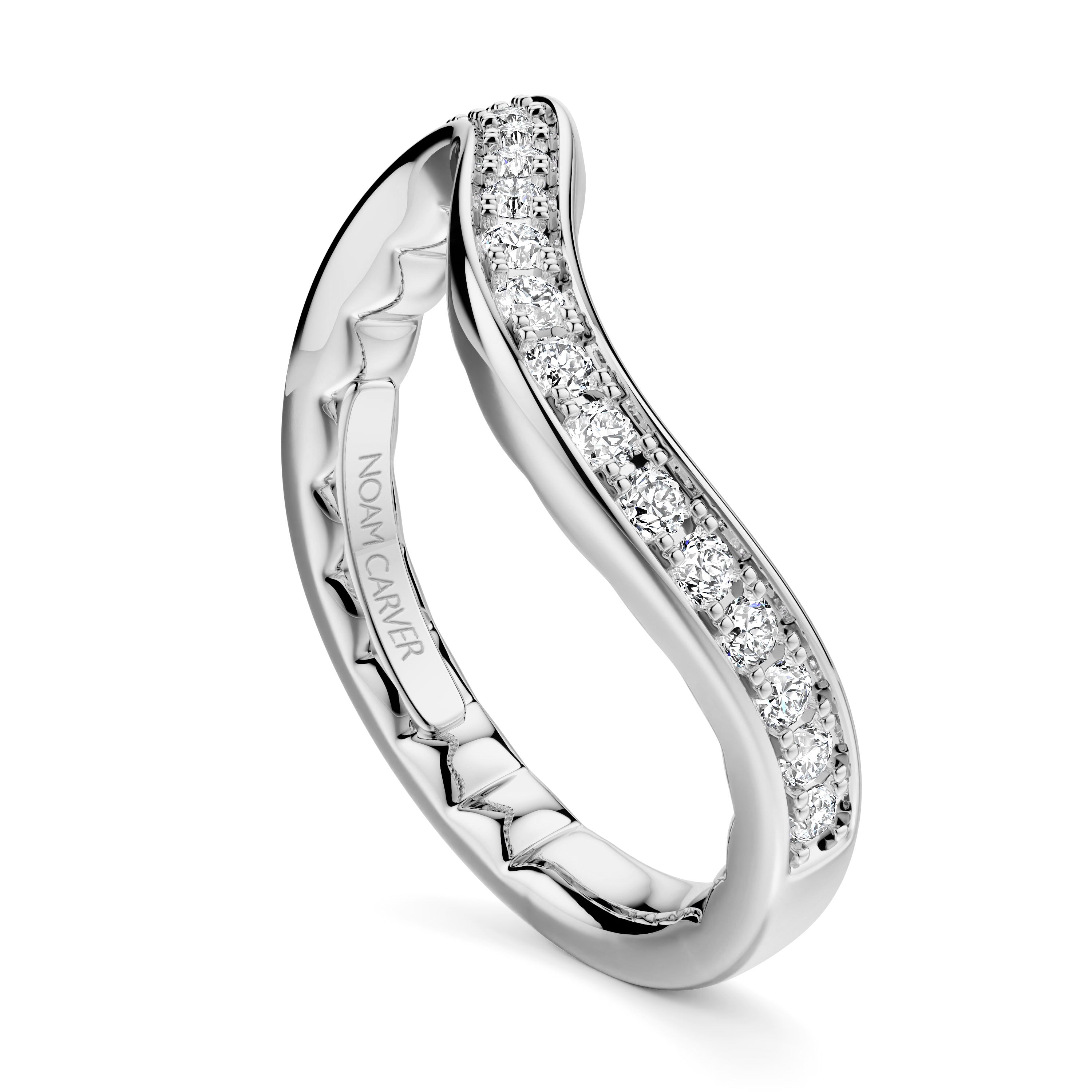 Noam Carver Matching Band LU031-01 in 14K White Gold