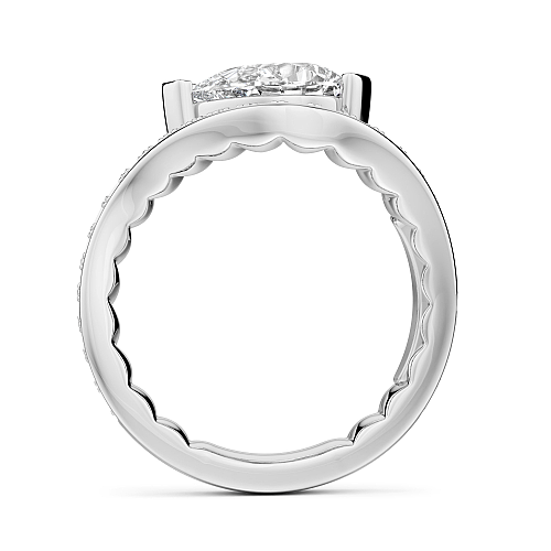 Noam Carver Engagement Ring LU031-01 in 14K White Gold