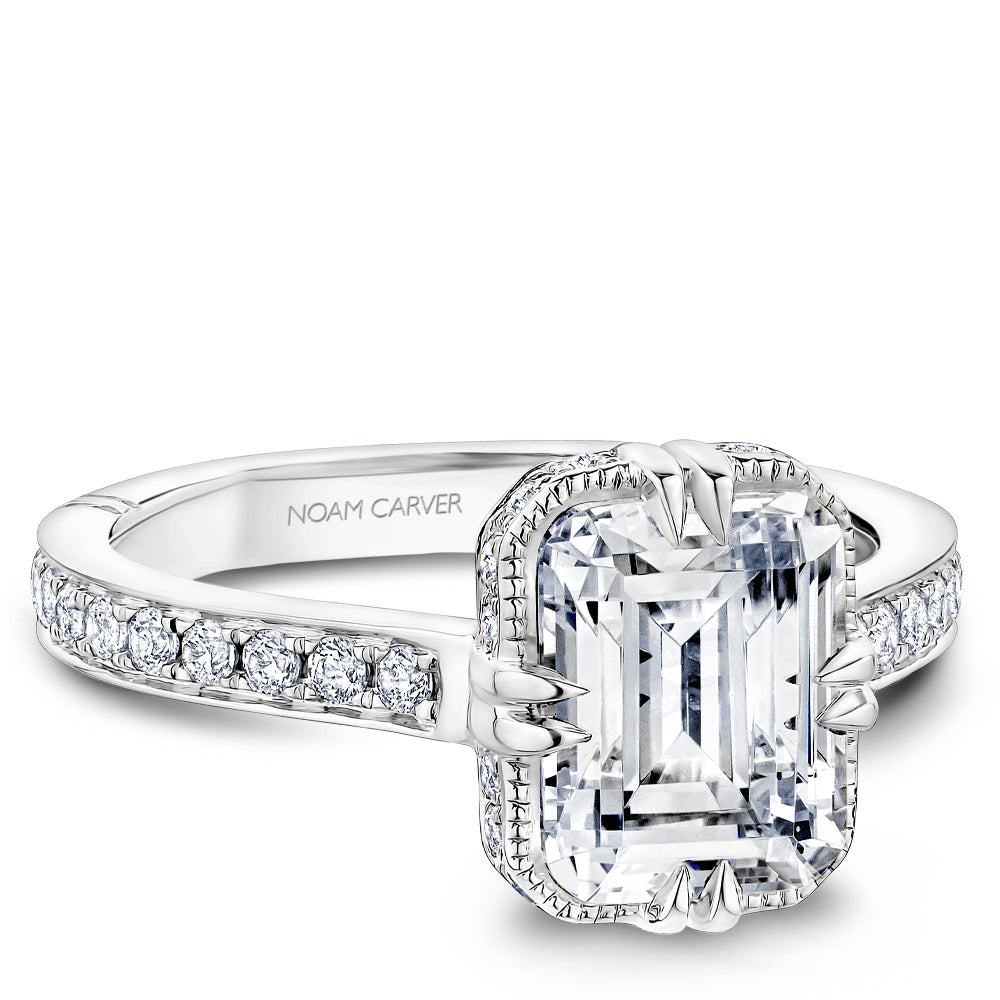 Noam Carver Engagement Ring NCAW-03 in 14K White Gold