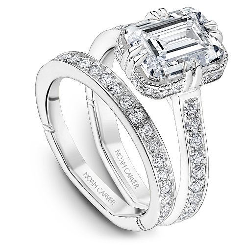 Noam Carver Engagement Ring NCAW-03 in 14K White Gold