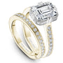 Noam Carver Engagement Ring NCAW-03 in 14K Yellow Shank with White Head
