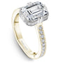 Noam Carver Engagement Ring NCAW-03 in 14K Yellow Shank with White Head