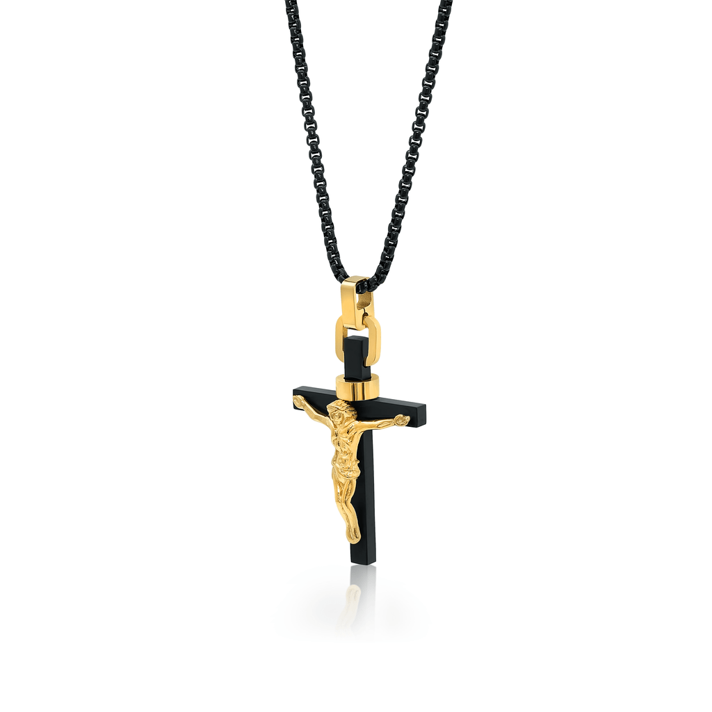 Two-Tone Crucifix Pendant