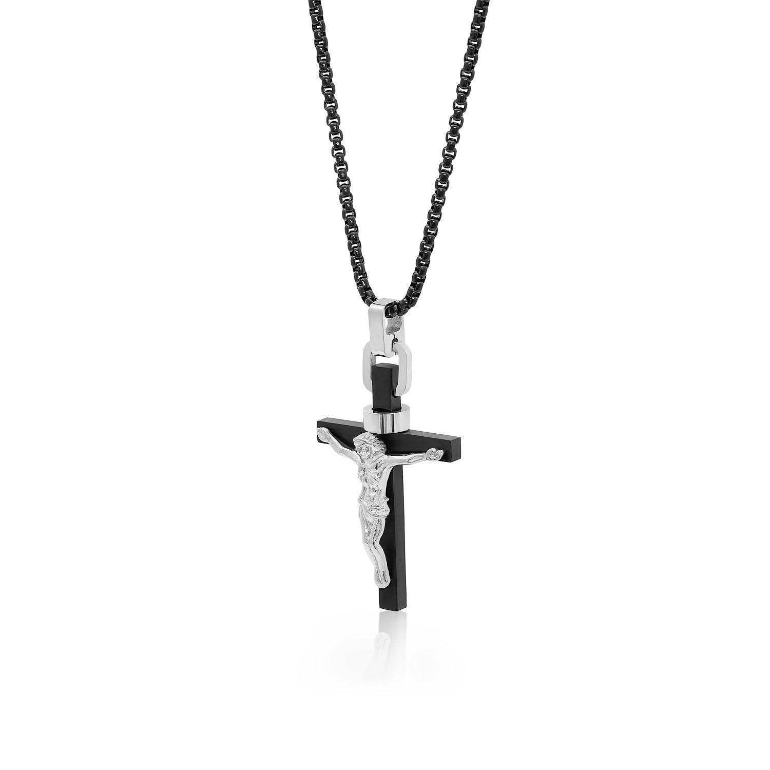 Two-Tone Crucifix Pendant