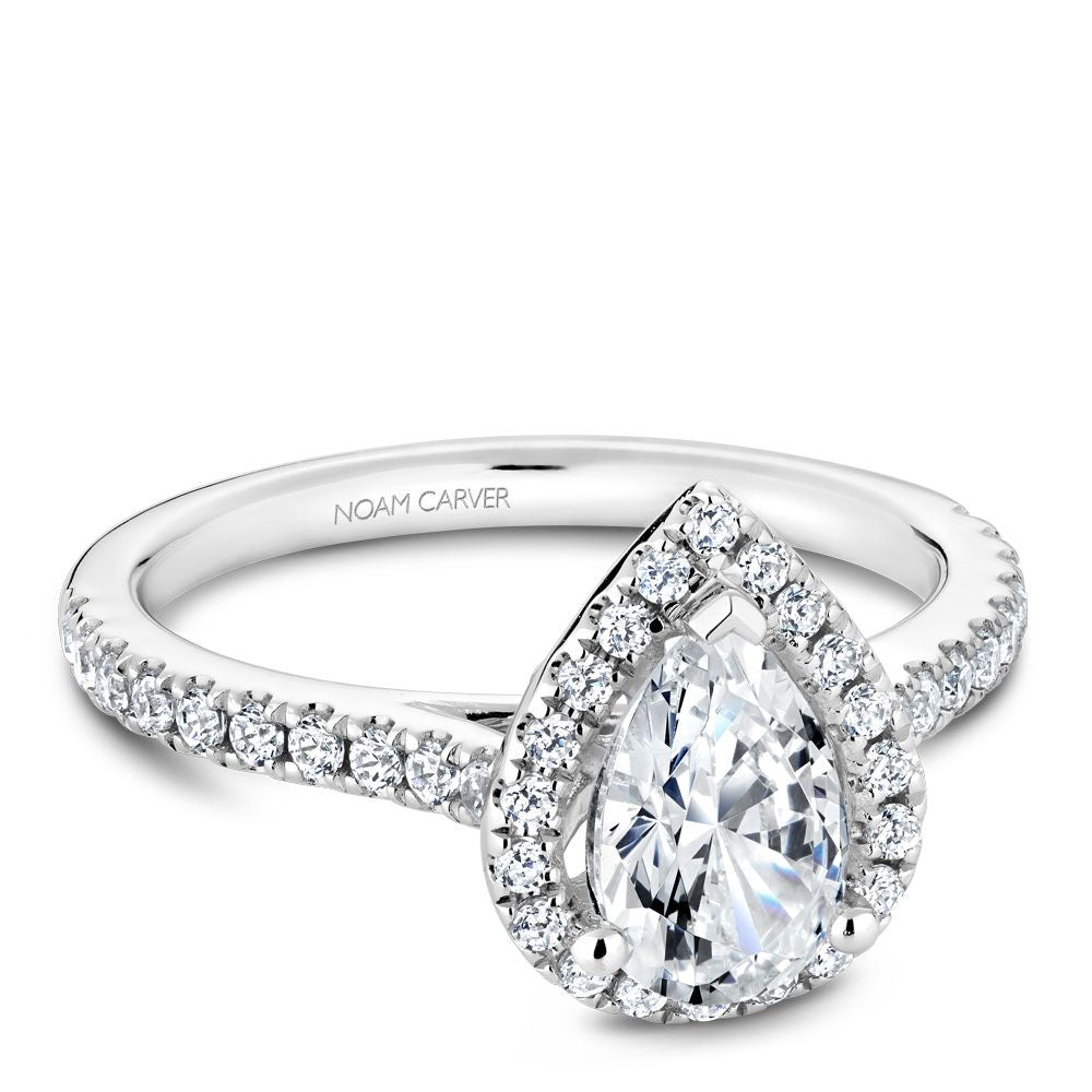 Noam Carver Engagement Ring R050-03 in 14K White Gold