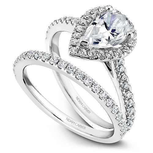 Noam Carver Engagement Ring R050-03 in 14K White Gold