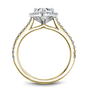 Noam Carver Engagement Ring R050-03 in 14K Yellow Shank with White Head