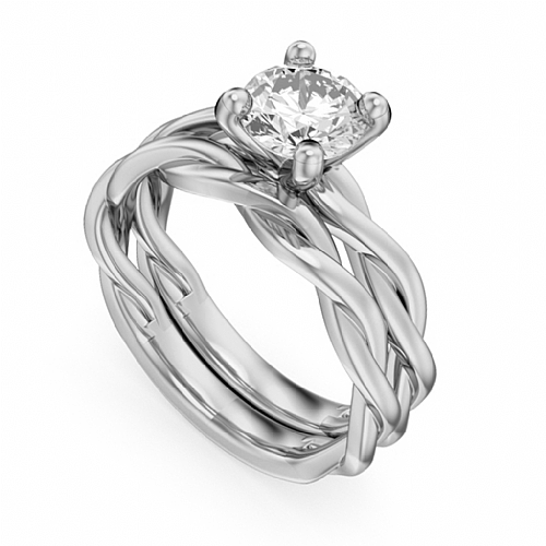 Noam Carver Engagement Ring R053-03 in 18K White Gold