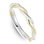 Noam Carver Matching Band R053-03 in 14K White with Yellow Detail
