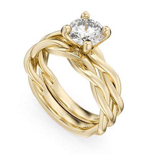 Noam Carver Engagement Ring R053-03 in 14K Yellow Gold