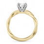 Noam Carver Engagement Ring R053-03 in 14K Yellow Shank with White Head