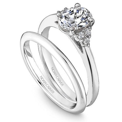 Noam Carver Engagement Ring R060-02 in 18K White Gold