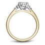 Noam Carver Engagement Ring R060-02 in 14K Yellow Shank with White Head