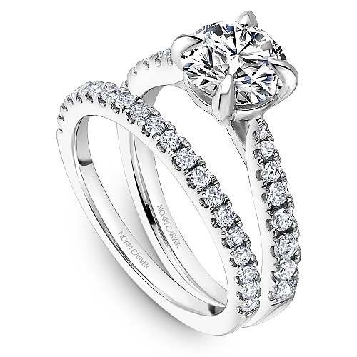 Noam Carver Engagement Ring R069-01 in 14K White Gold