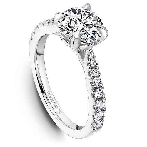 Noam Carver Engagement Ring R069-01 in 14K White Gold