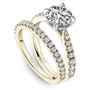 Noam Carver Engagement Ring R069-01 in 18K Yellow Shank with White Head