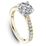 Noam Carver Engagement Ring R069-01 in 18K Yellow Shank with White Head