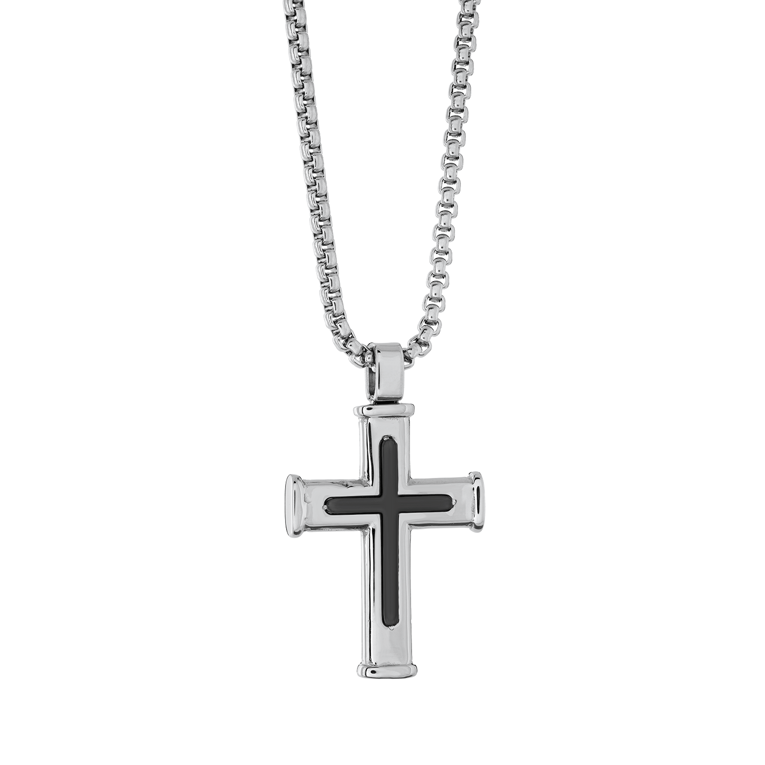 Overlay Cross Pendant