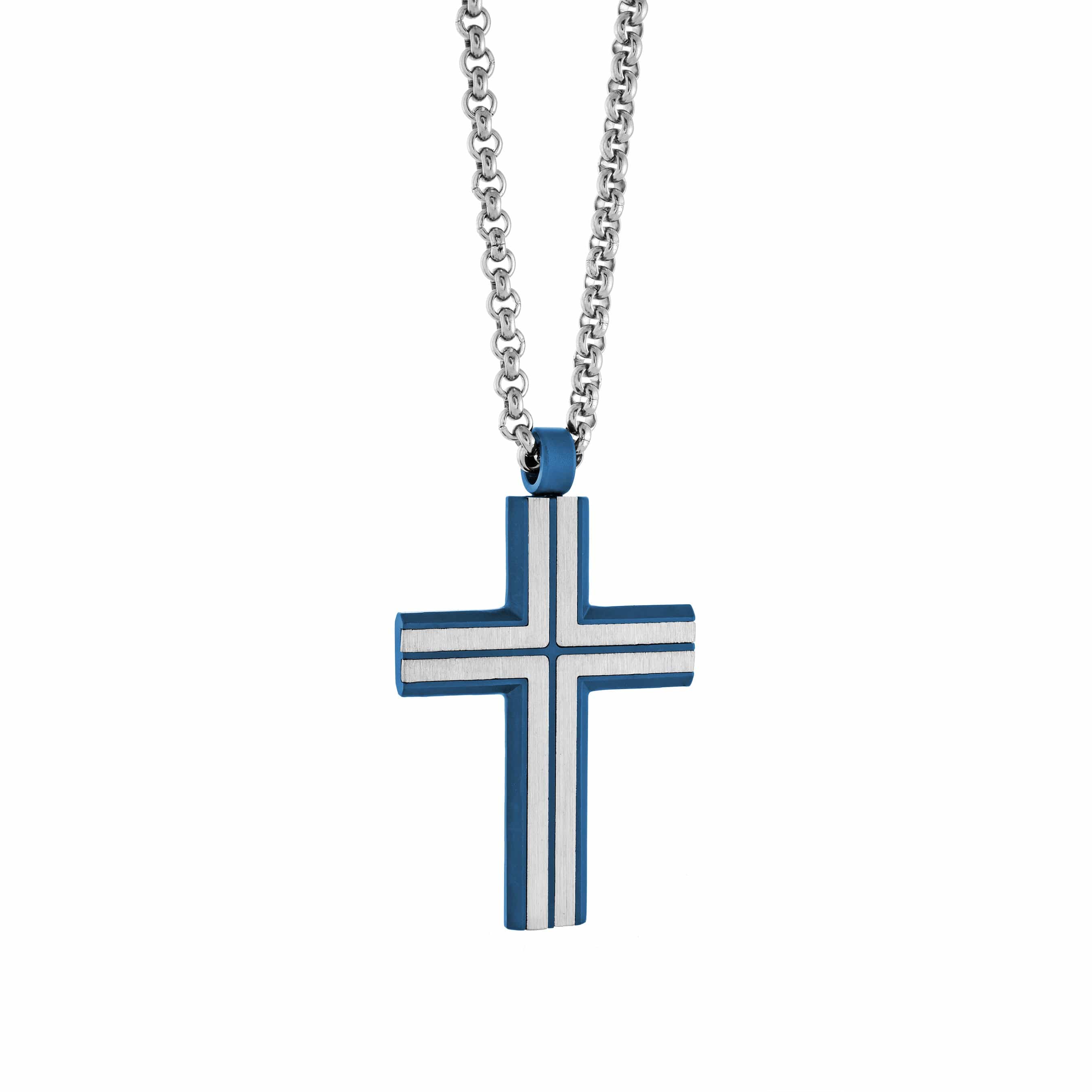 Matte Brushed Cross Pendant