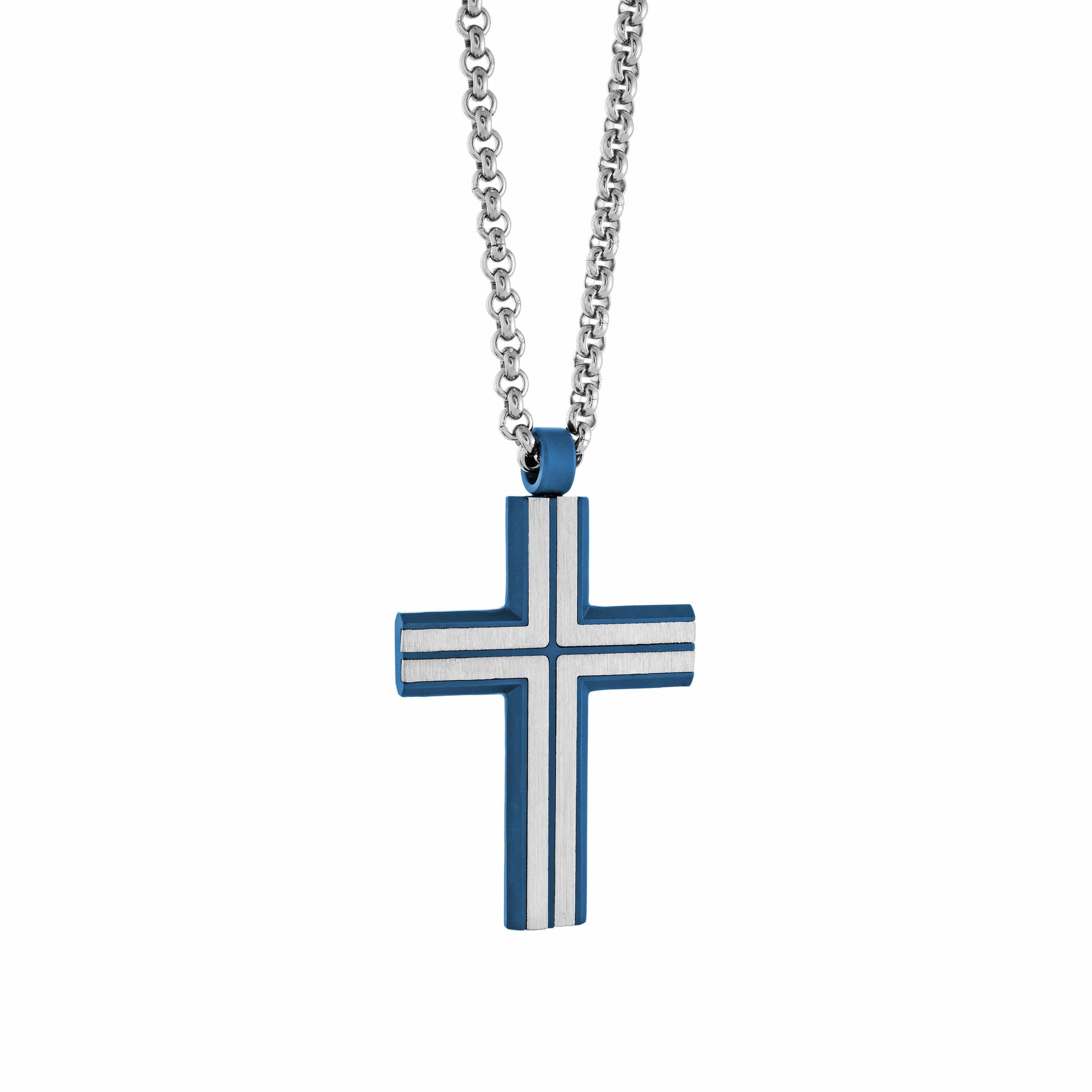Matte Brushed Cross Pendant
