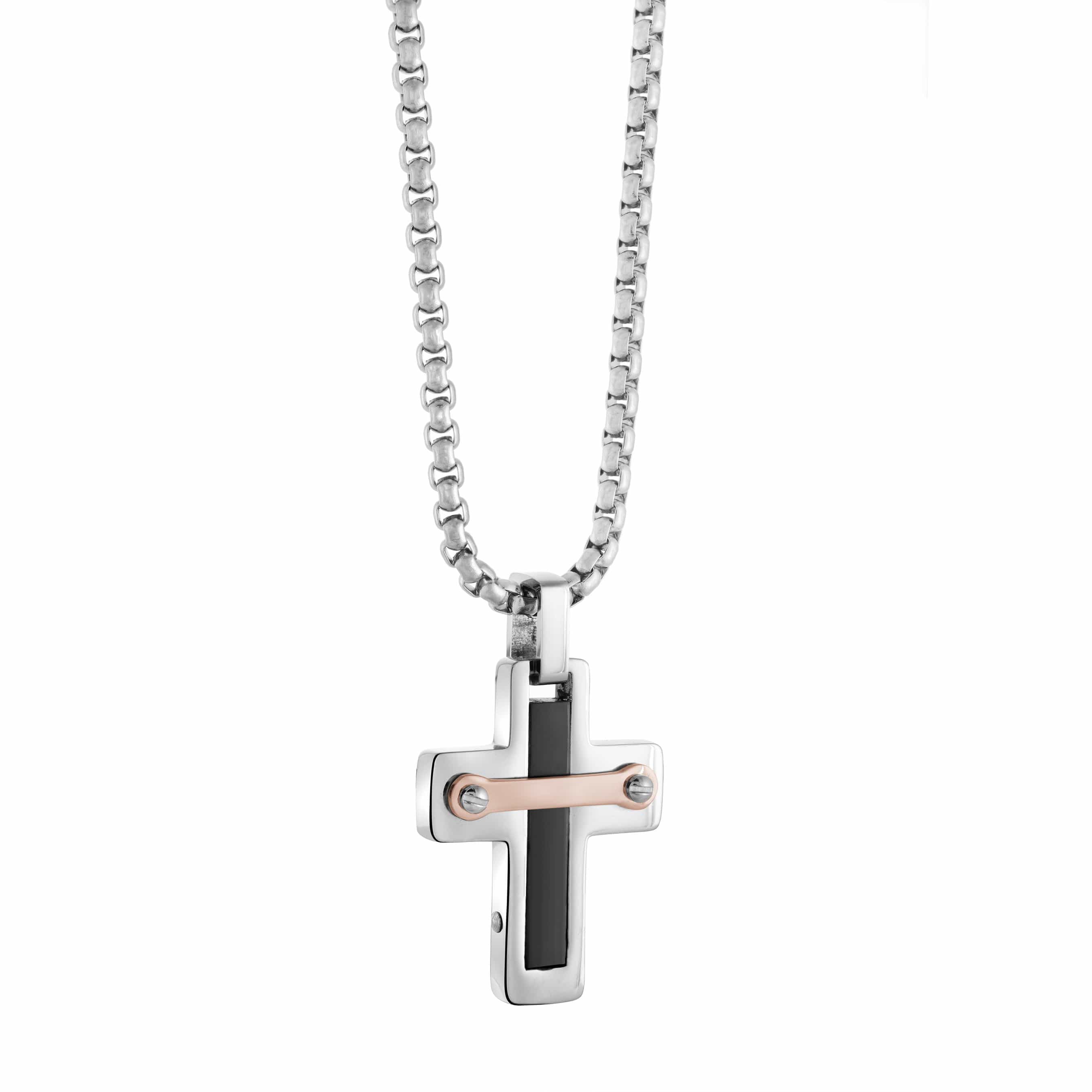 Multi-Tone Cross Pendant