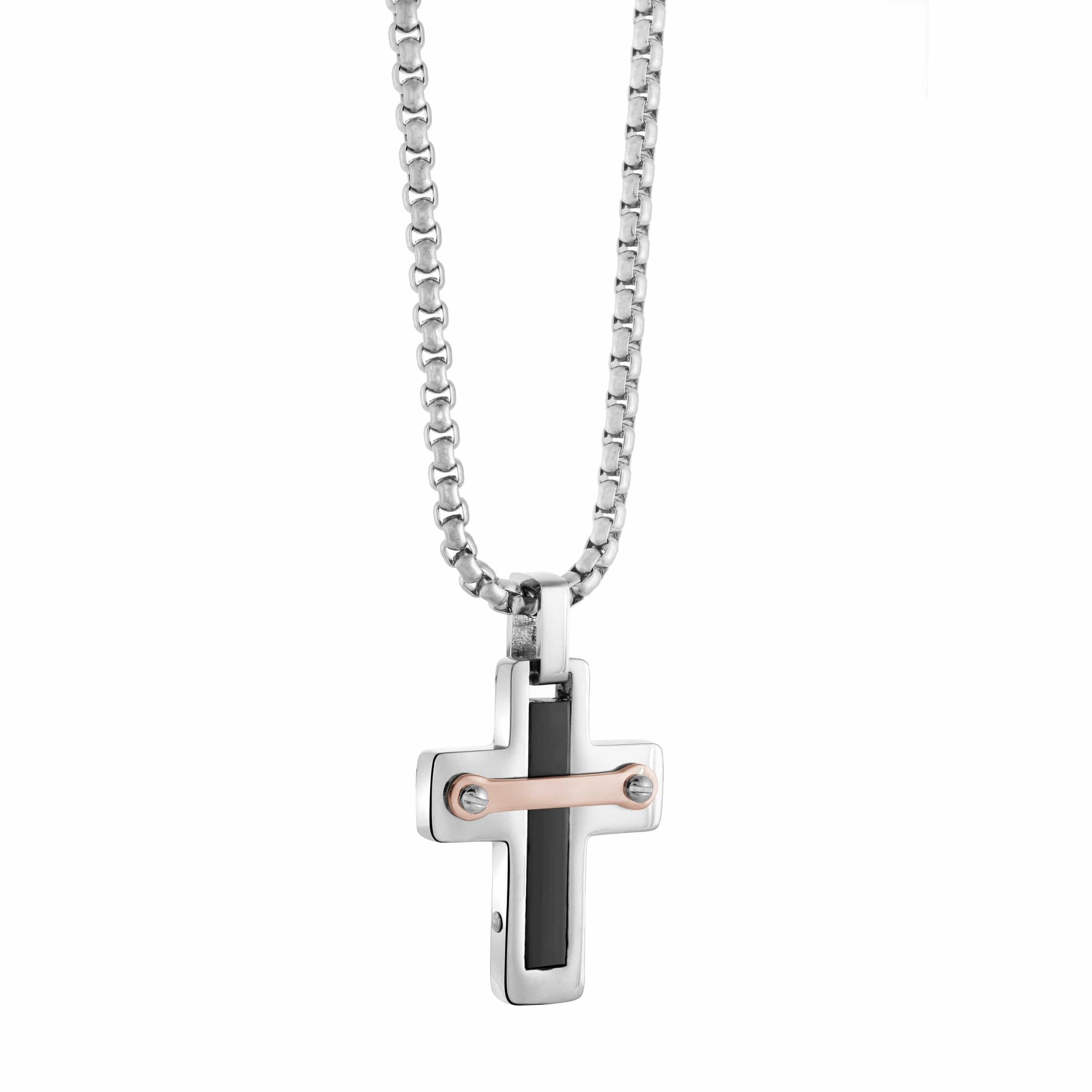Multi-Tone Cross Pendant