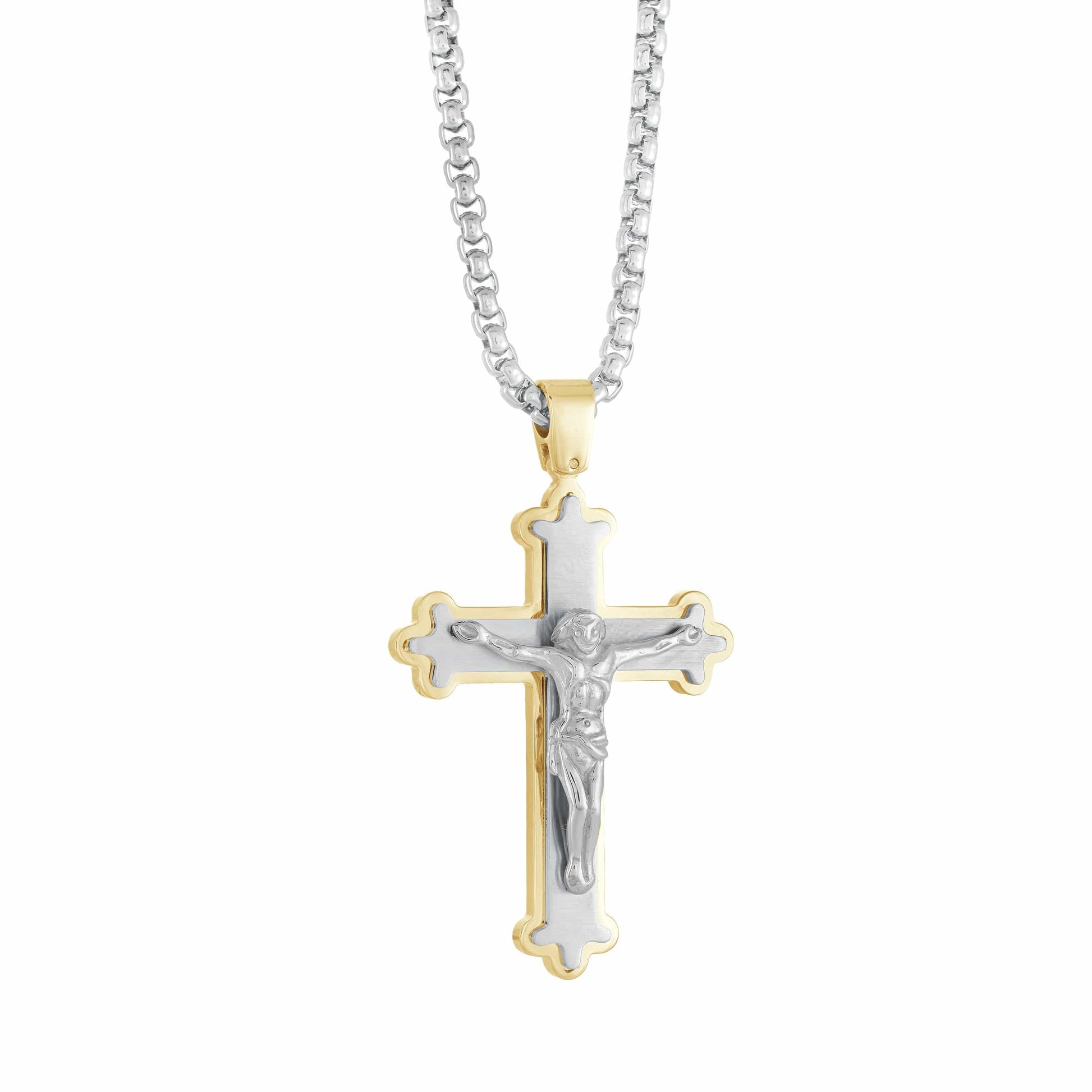 Raised Crucifix Cross Pendant