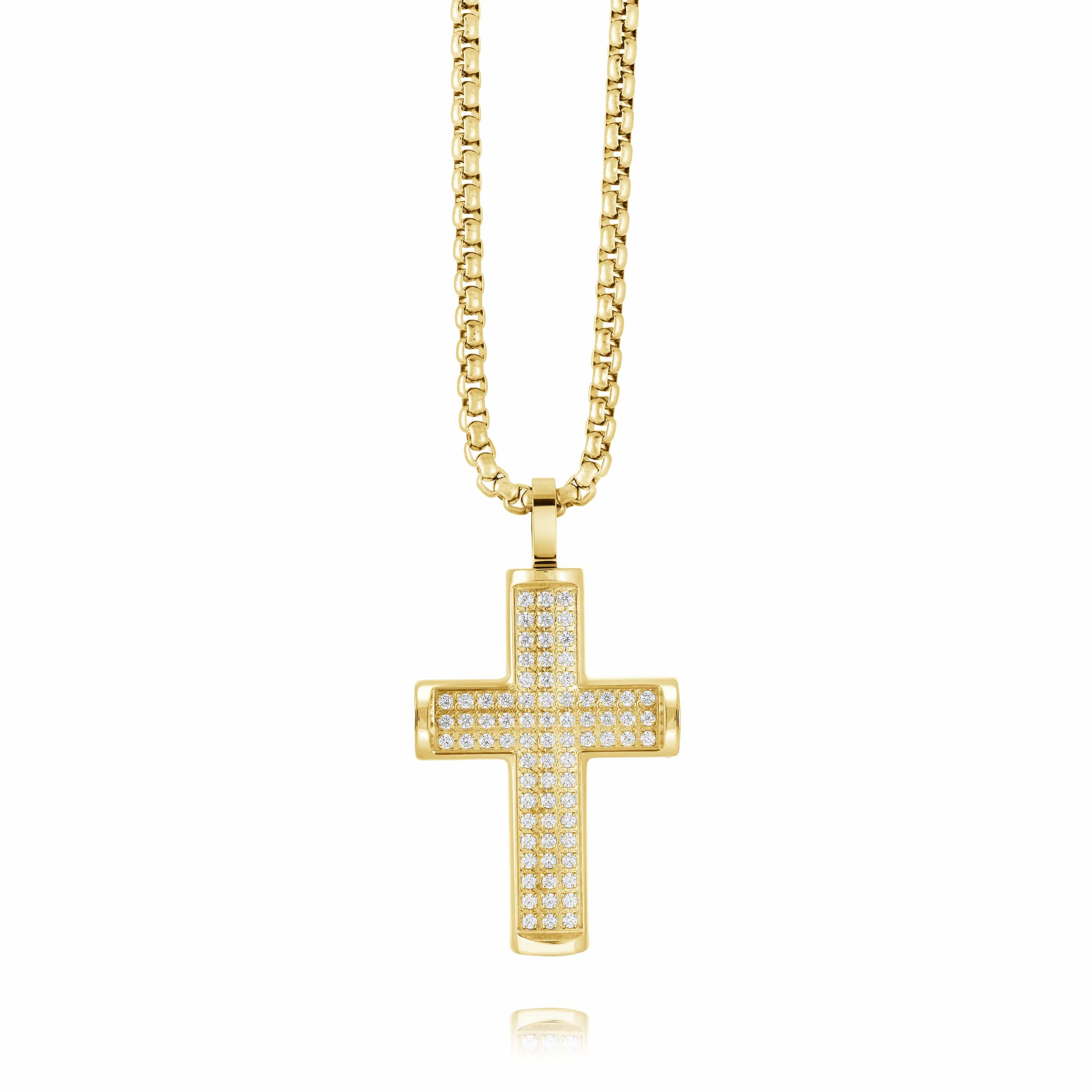 Full Studded Cross Pendant