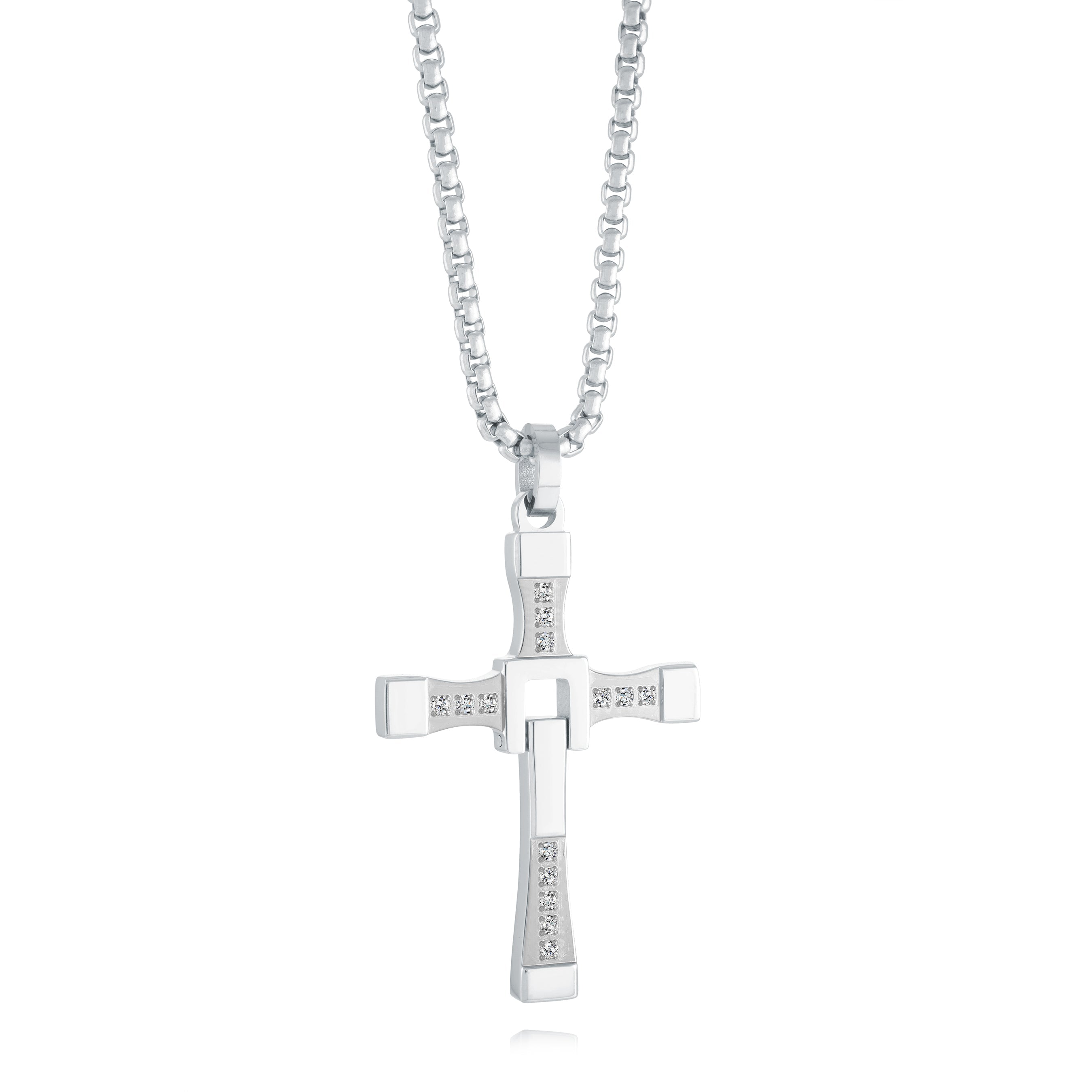 2-Piece Studded Cross Pendant