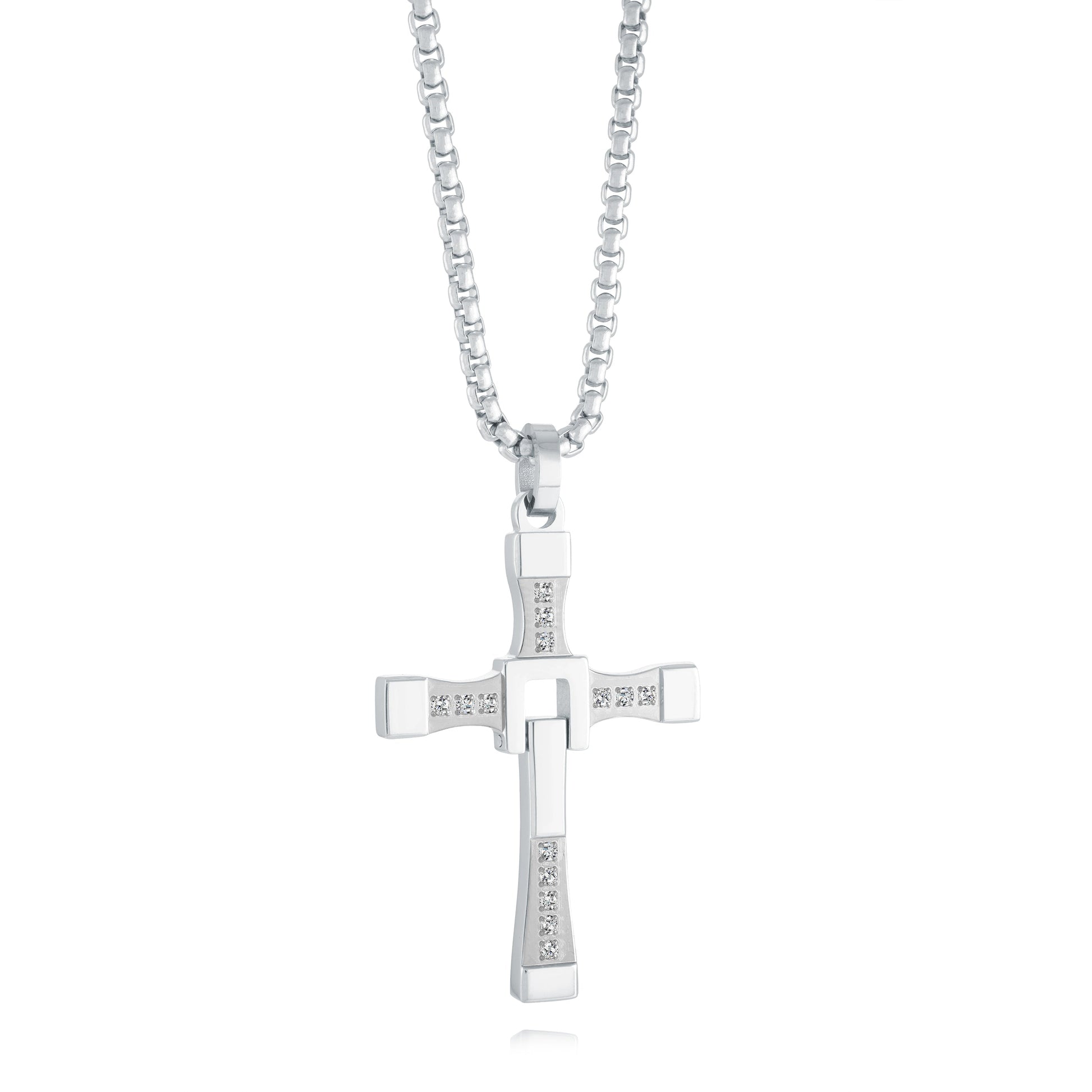 2-Piece Studded Cross Pendant