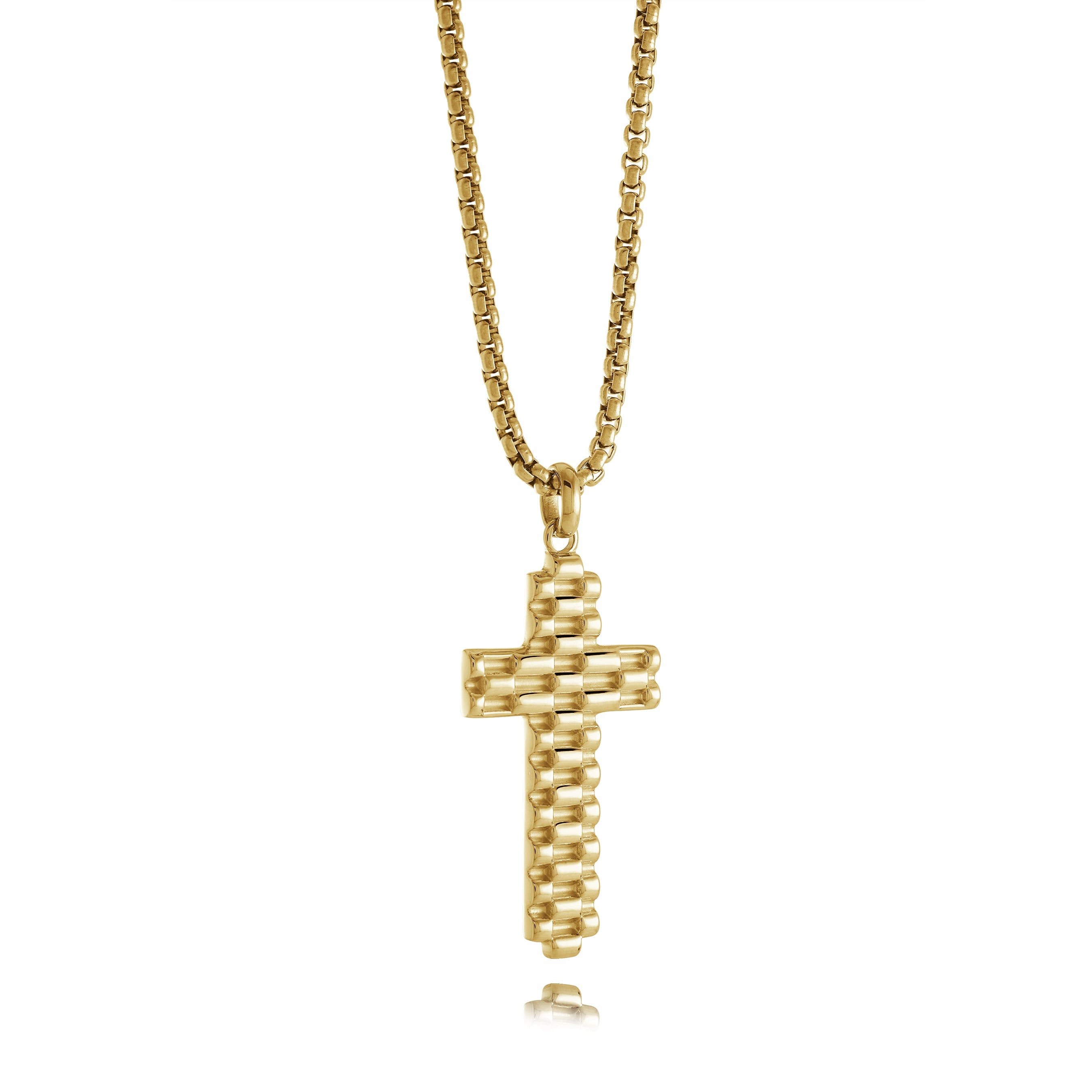 Fluted Cross Pendant