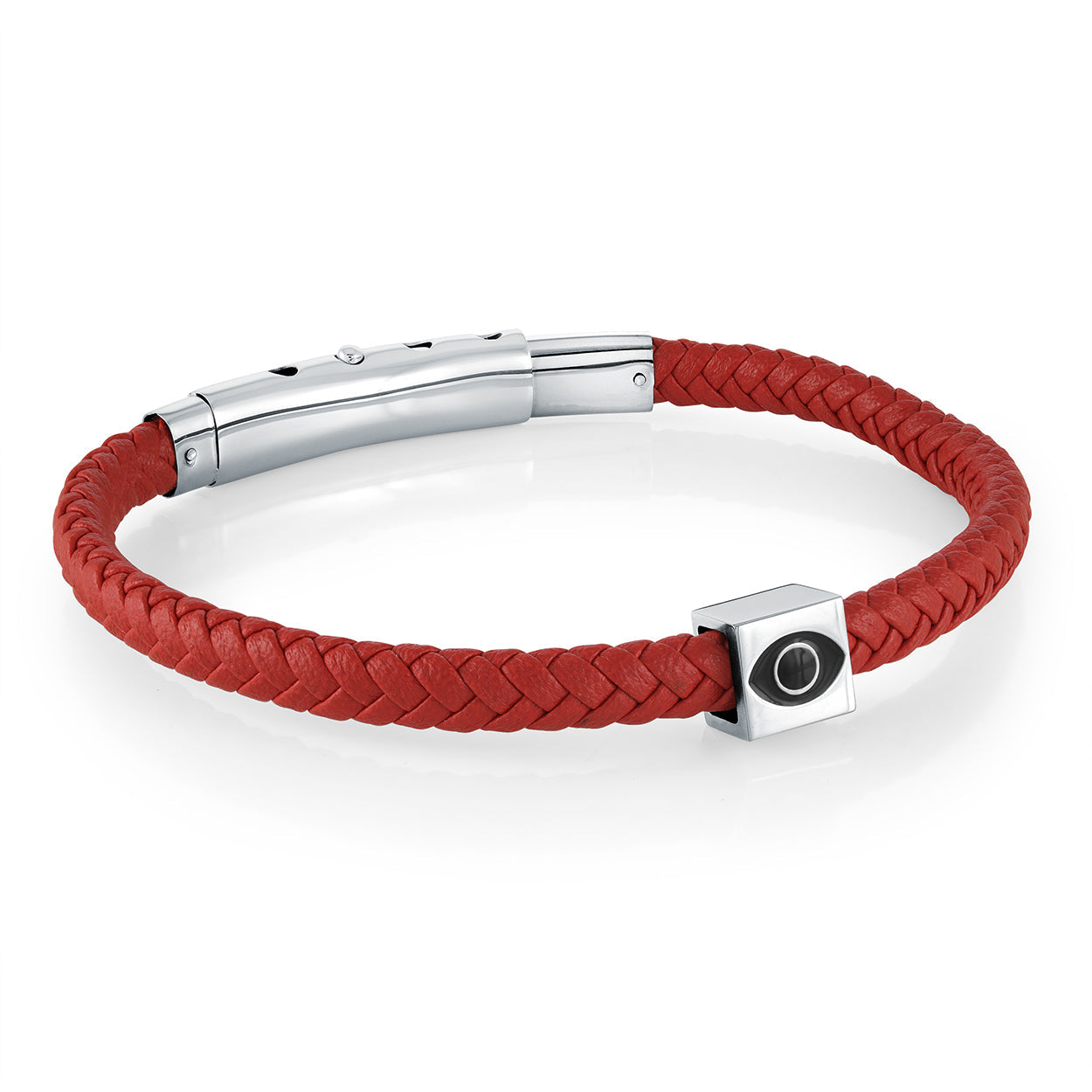 Evil Eye Adjustable Leather Bracelet